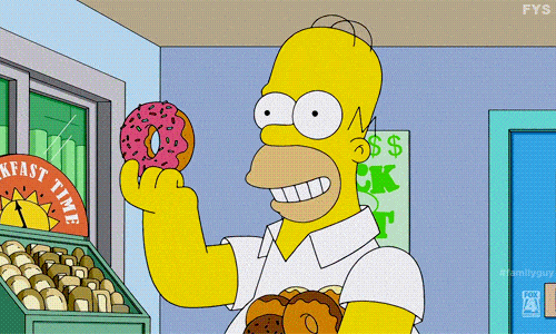 Homer eating a Donut